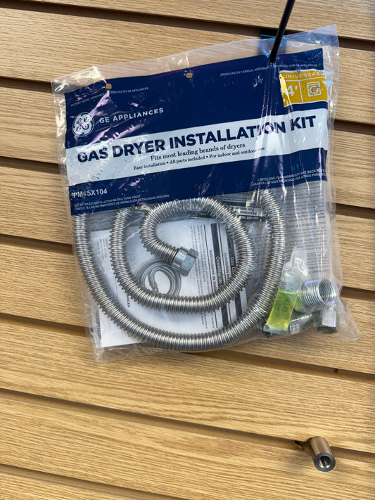 48" GE Universal Gas Dryer Installation Kit with Stainless Steel Connector and Instruction Guide at Appliance Shark in Overland Park, Kansas