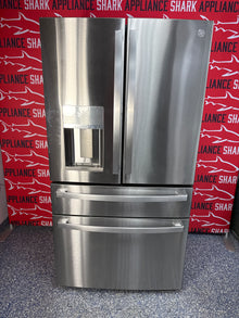 Scratch-dent GE Profile refrigerator at Appliance Shark. Kansas City’s best appliance store.