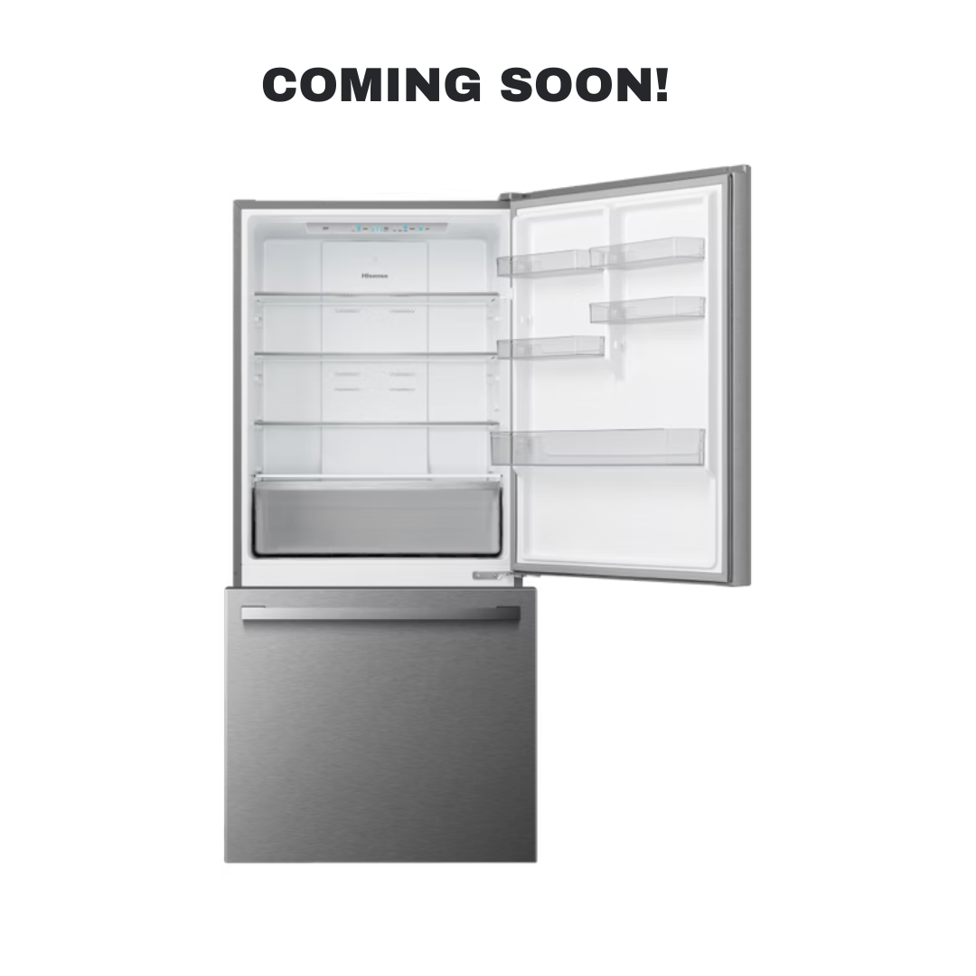 Scratch-dent HISENSE bottom freezer refrigerator at Appliance Shark. Kansas City's best appliance store.