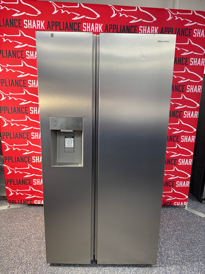 Discounted HISENSE side-by-side refrigerator at Appliance Shark. Kansas City's trusted scratch-dent appliance store.