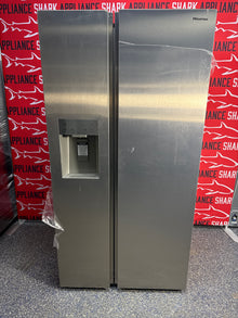 Discounted HISENSE side-by-side refrigerator at Appliance Shark. Kansas City's trusted scratch-dent appliance store.