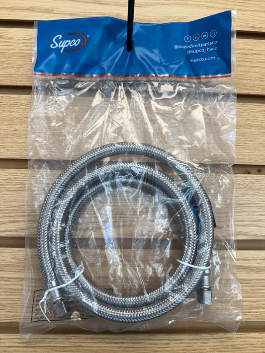 60 Inch Braided Stainless Steel Icemaker Supply Line with 1/4 Inch Diameter at Appliance Shark Scratch and Dent Discount Appliance Store in Overland Park, Kansas