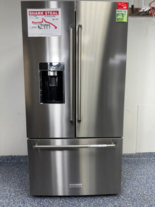 23.8 Cu.Ft. KITCHENAID French Door Counter-Depth Refrigerator with PrintShield Stainless Steel Finish, External Dispenser with Measured and Favorite Water Fill, and Full-Extension Self-Close Custom Temperature-Controlled Pantry Drawer with 4 Presets at the Best Discount Appliance Store in KC Metro
