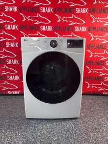 Shop this LG 7.4 cu. ft. Ultra Large Capacity Electric Dryer scratch and dent deal at Appliance Shark in Overland Park, KS.