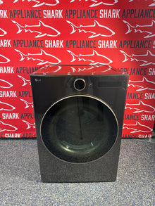 Shop this LG 7.4 cu. ft. Ultra Large Capacity Electric Dryer scratch and dent deal at Appliance Shark in Overland Park, KS.