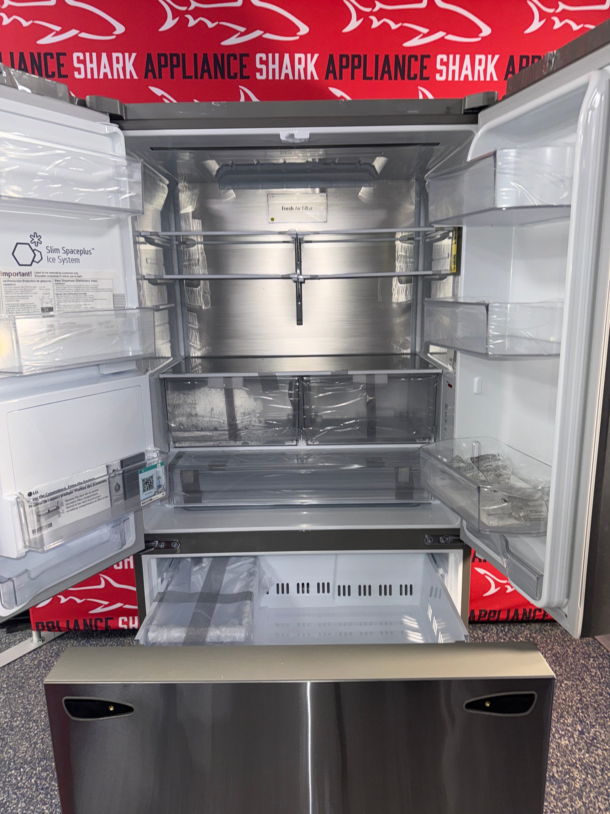 Save on this discounted LG Door Cooling+ refrigerator at Appliance Shark, serving Kansas City.