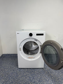 DLEX5500W | 7.4 Cu.Ft. LG Stackable Electric Dryer with ThinQ, TurboSteam, Digital Dial Control, Ultra Large Capacity, Sensor Dry, and AI Assist, at the Best Scratch and Dent Discount Appliance Store in Kansas City Area
