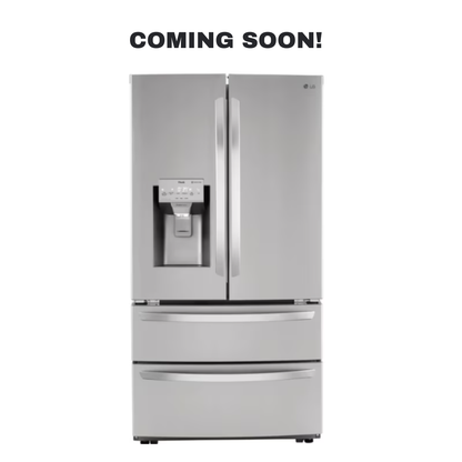 Discount LG 4-door refrigerator at Appliance Shark. Overland Park, KS’s premier scratch-dent appliance store.