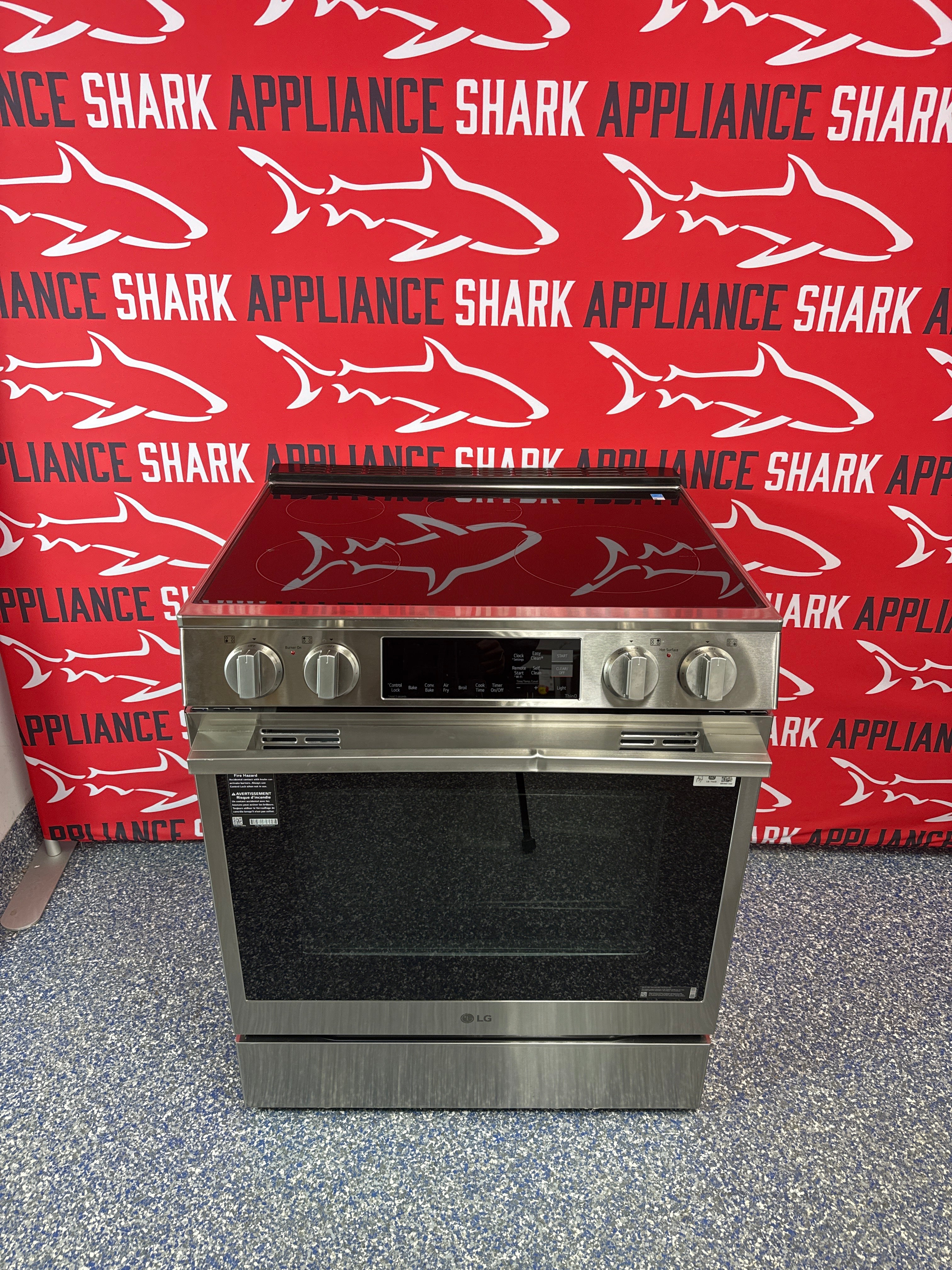 Discount LG induction slide-in range at Appliance Shark. Overland Park, KS’s premier scratch-dent appliance store.