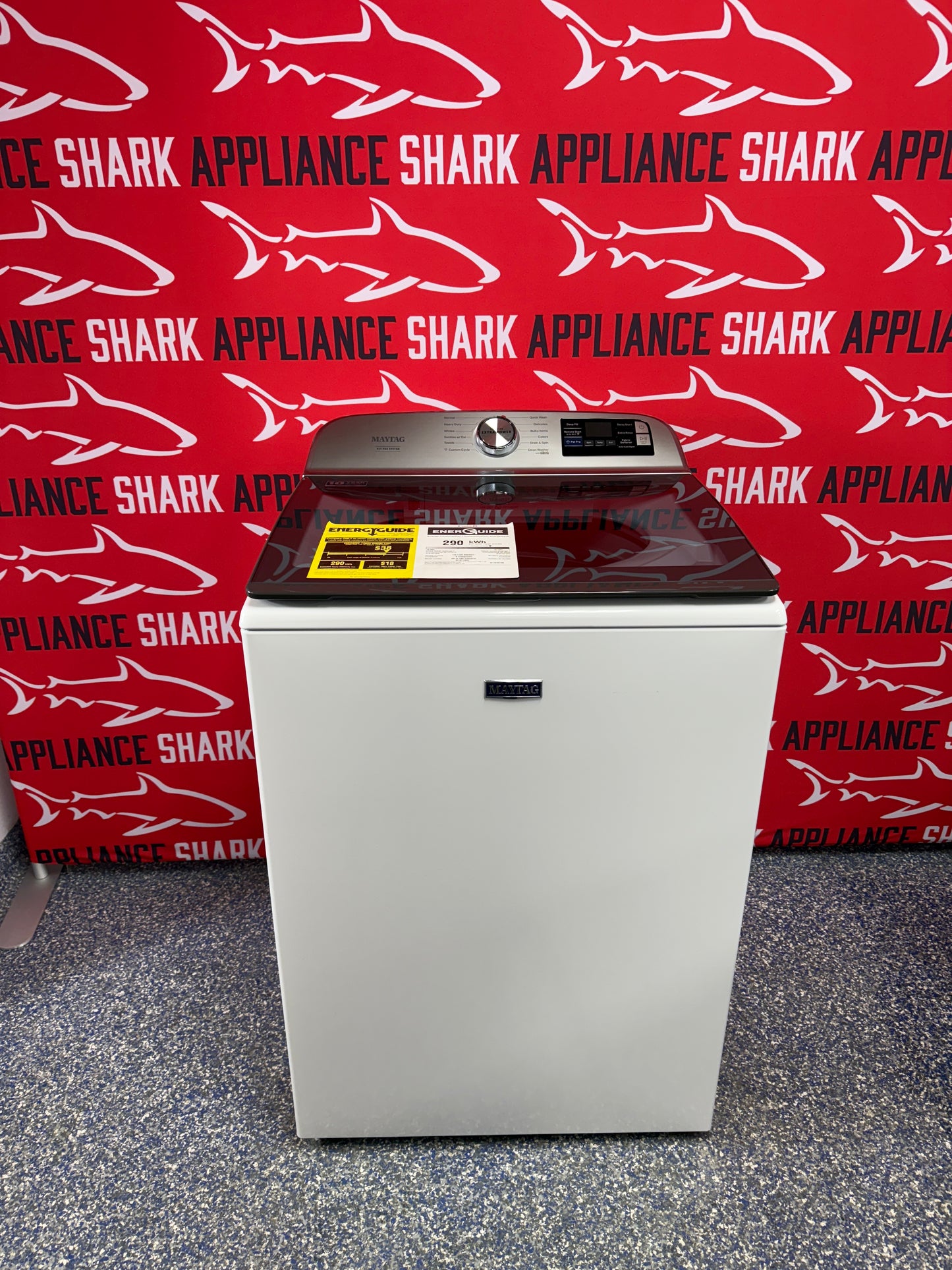 Scratch-dent MAYTAG top load washer at Appliance Shark. Kansas City’s best washer store.