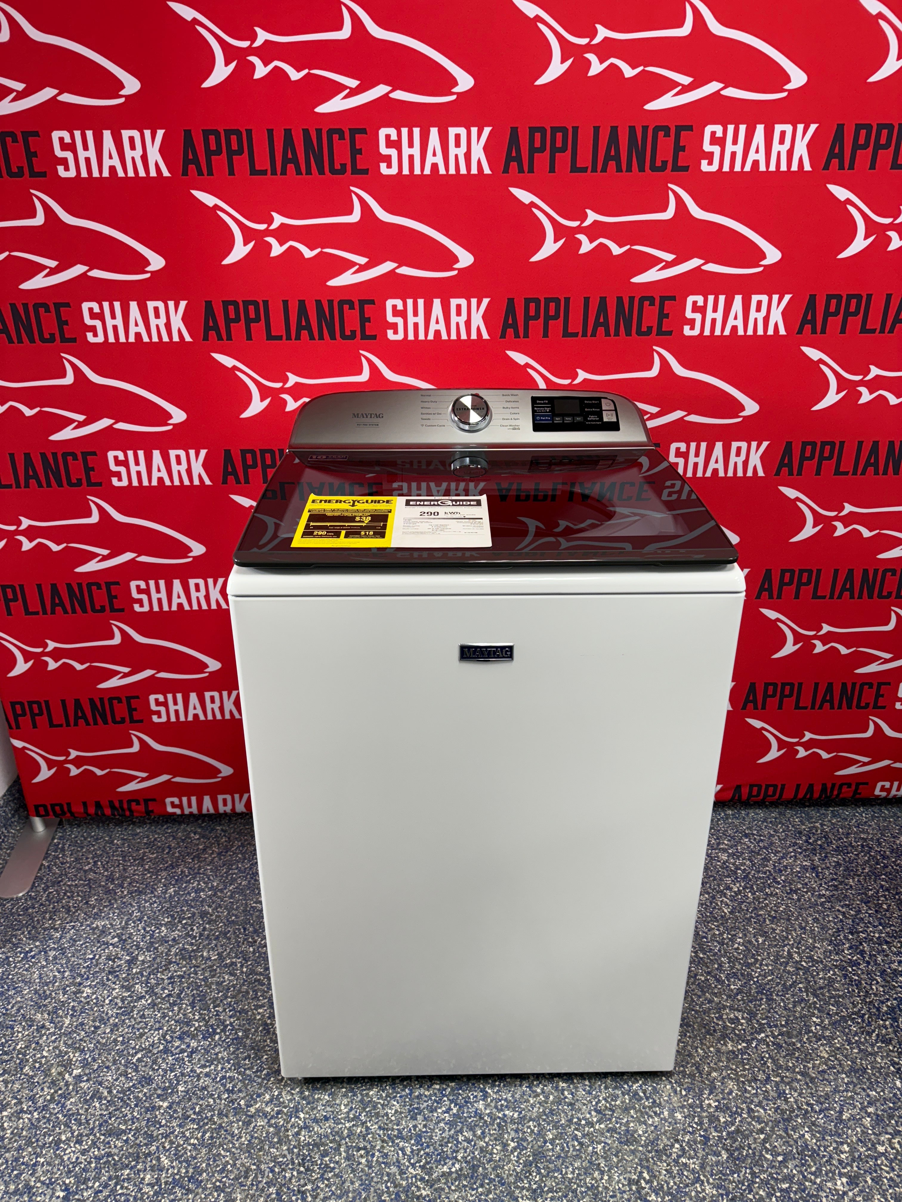 Scratch-dent MAYTAG top load washer at Appliance Shark. Kansas City’s best washer store.