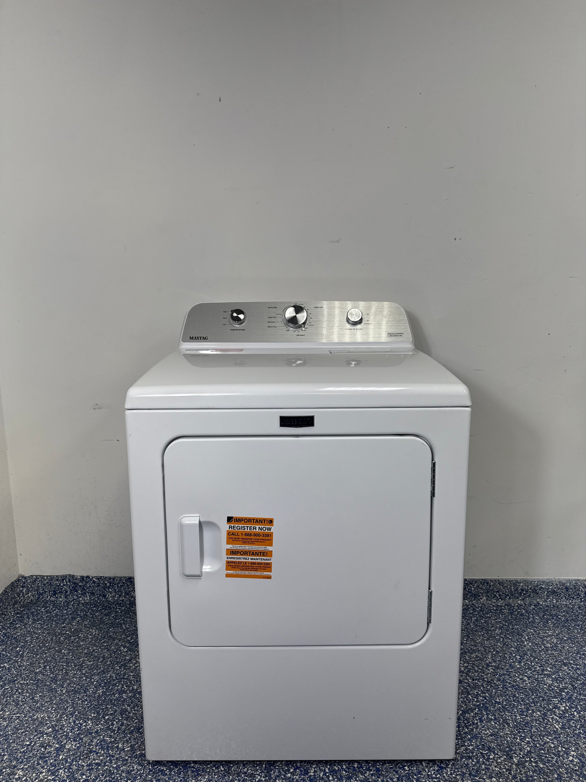 MAYTAG 29 In, 7-cu ft Electric Dryer (White) with Large Capacity, 7 Cycles, and Matching Washer at the Best Scratch and Dent Appliance Store in KC Area