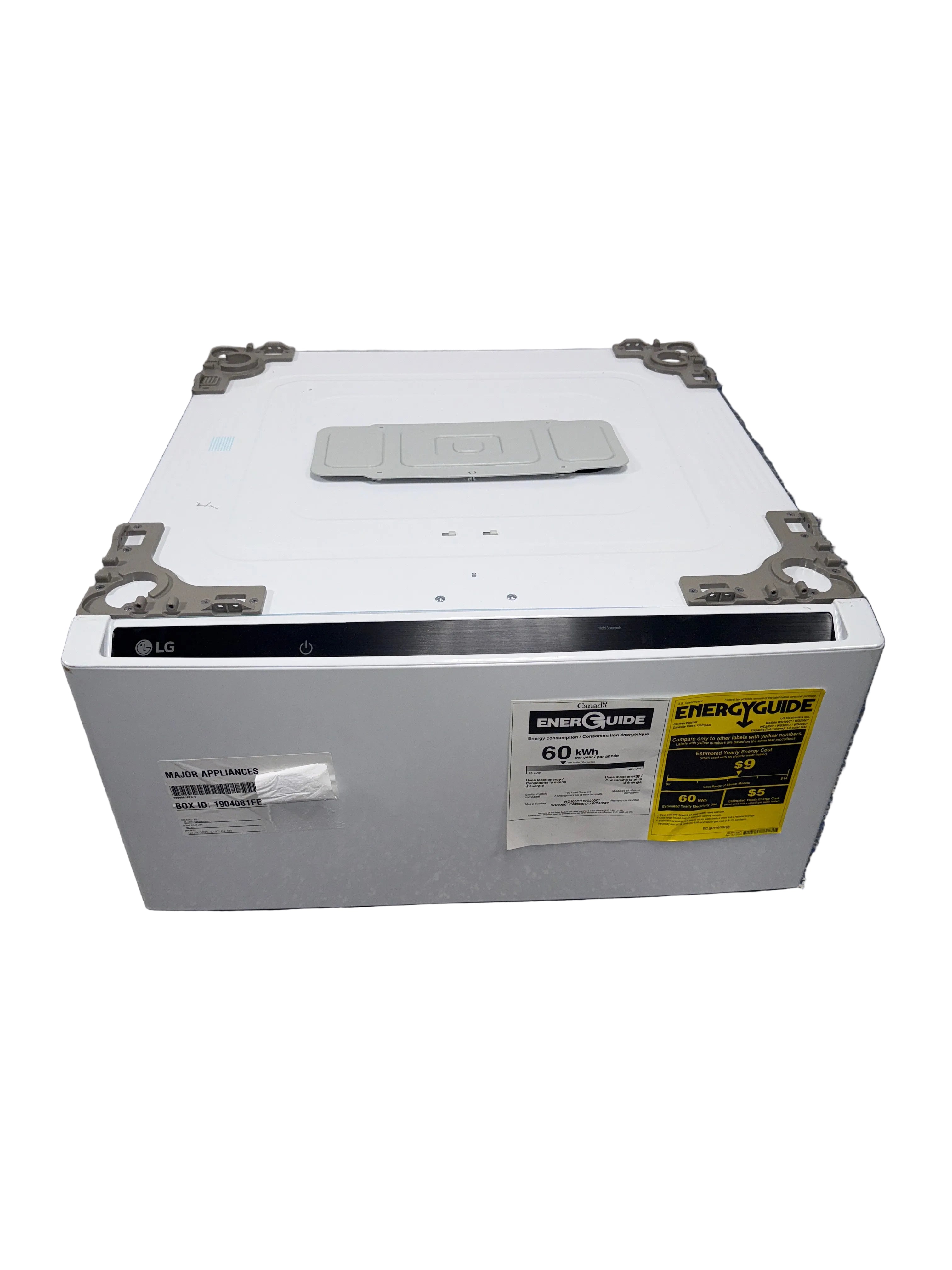 Scratch-dent LG SideKick pedestal washer from Appliance Shark, Kansas City’s trusted appliance store.