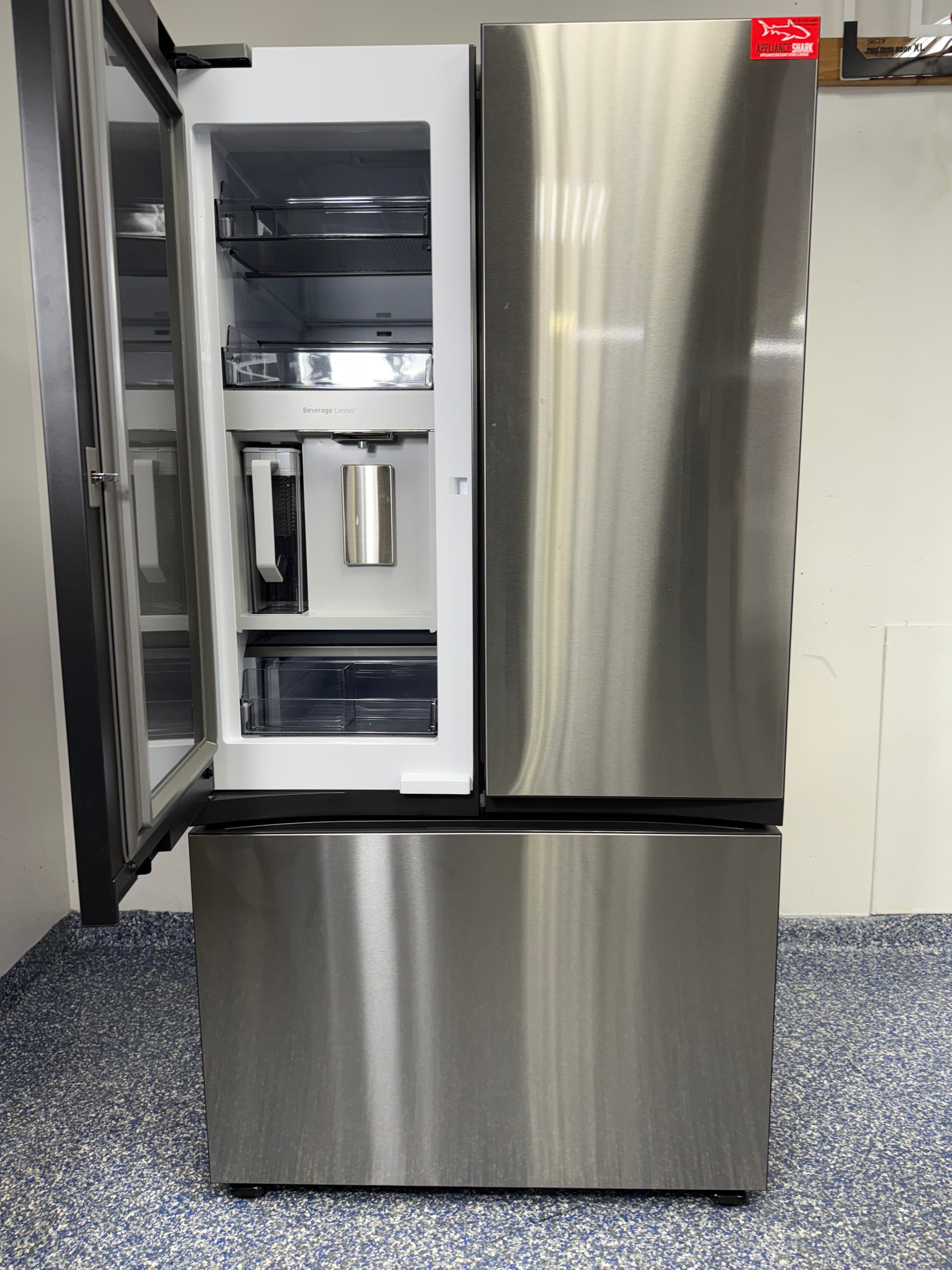 30 Cu.Ft. SAMSUNG Bespoke French Door Smart Refrigerator with Beverage Center, Water Filter, Internal Water Dispenser, and Quick Access Door at the Best Scratch and Dent Appliance Store in Kansas City Area
