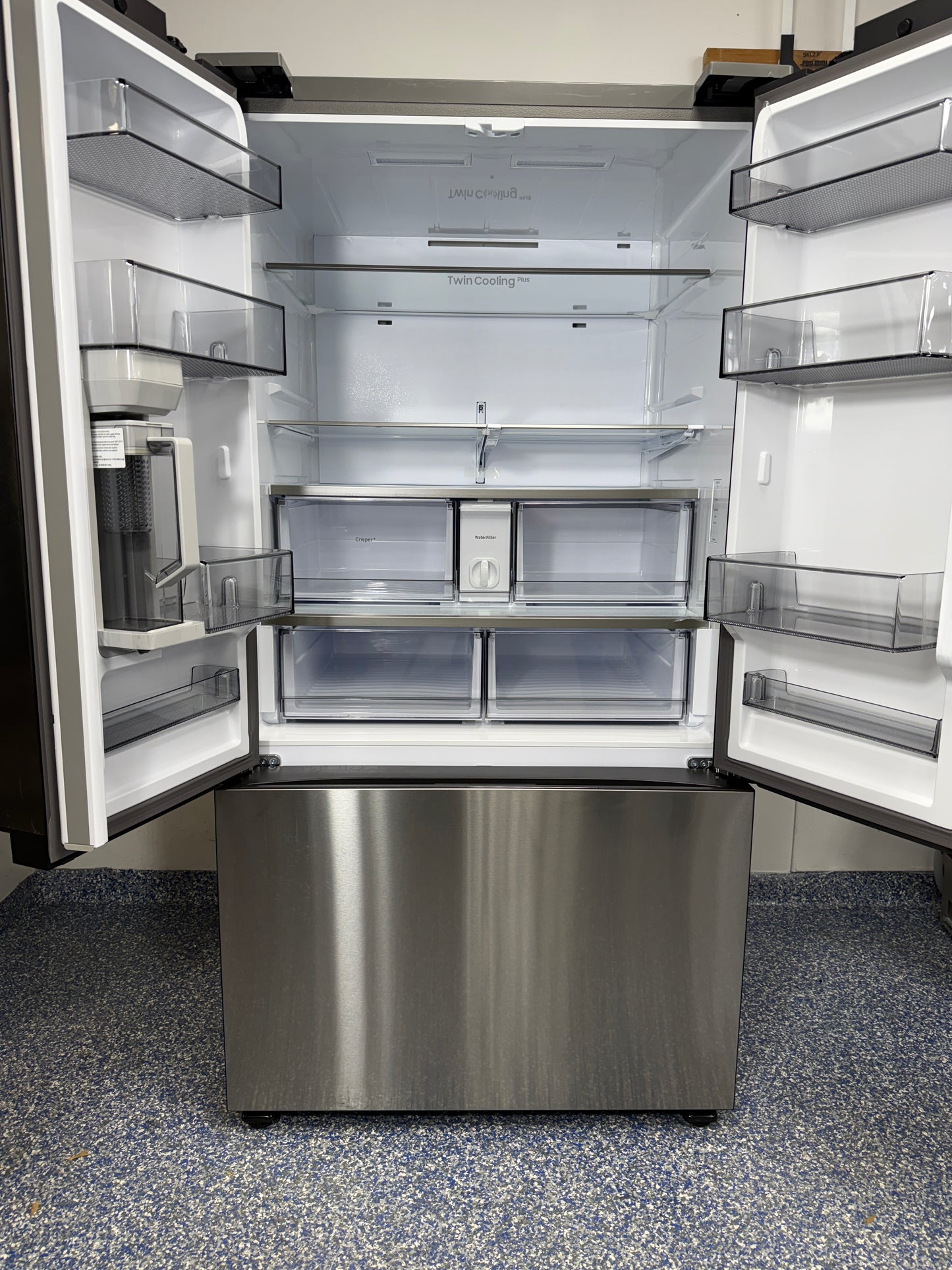 RF30BB6200QL | 30.1 Cu.Ft. SAMSUNG Bespoke Smart French Door Refrigerator with AutoFill Pitcher, Extra Large Capacity, and Internal Water Dispenser at Appliance Shark Scratch and Dent Store in Overland Park, Johnson County, Kansas