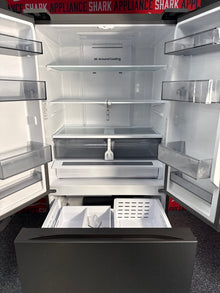 Scratch-dent Samsung French door refrigerator at Appliance Shark. Kansas City's best scratch-dent appliance store.