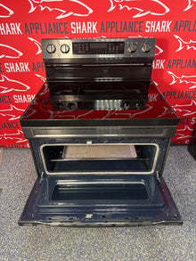 Scratch-dent SAMSUNG electric range at Appliance Shark. Kansas City's best appliance store.