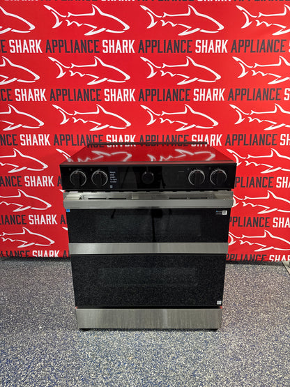 Shop SAMSUNG slide-in electric ranges at Appliance Shark. Overland Park, KS's premier scratch-dent appliance store.