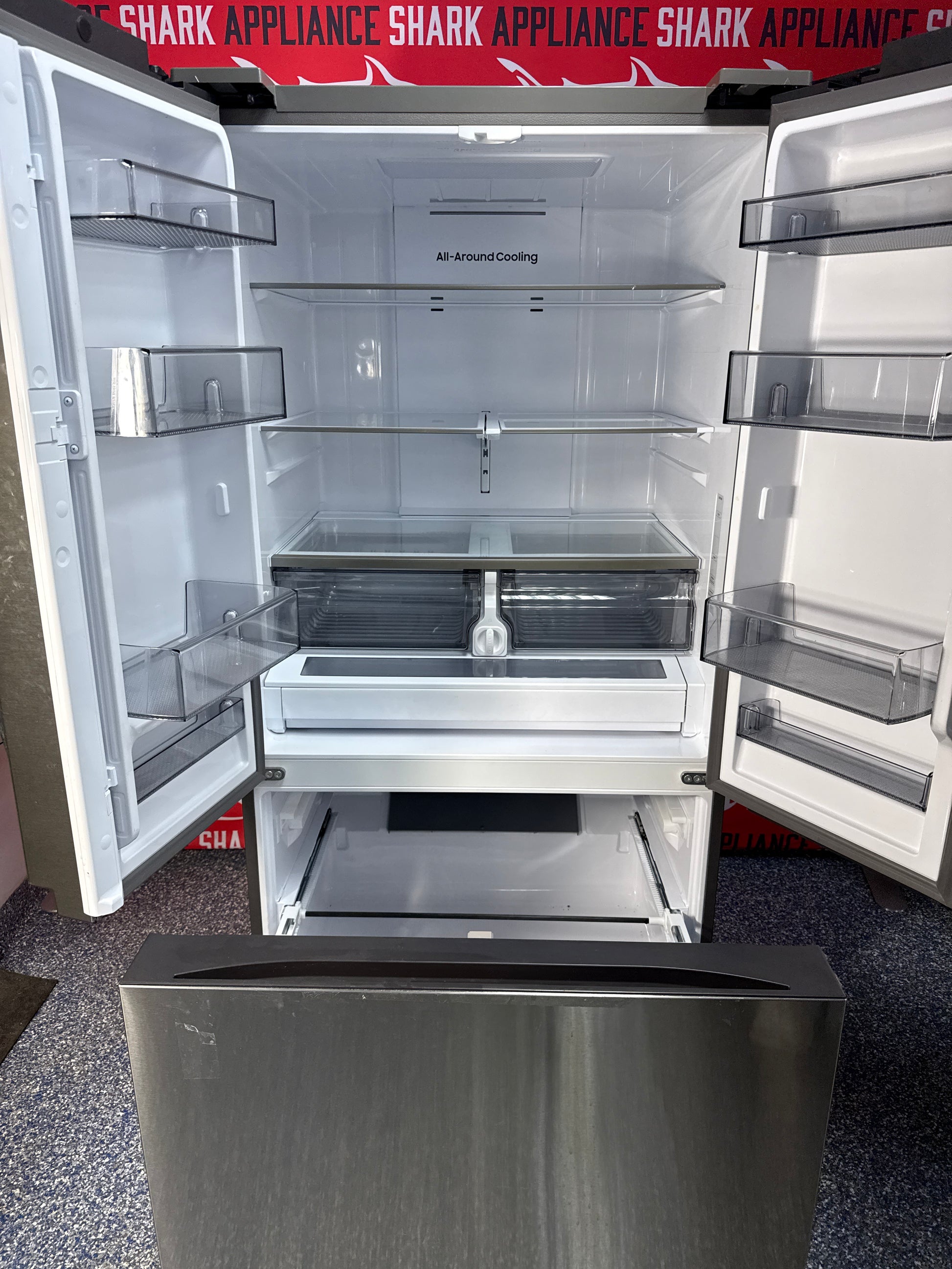 Discount SAMSUNG French door refrigerator at Appliance Shark in Overland Park, KS.