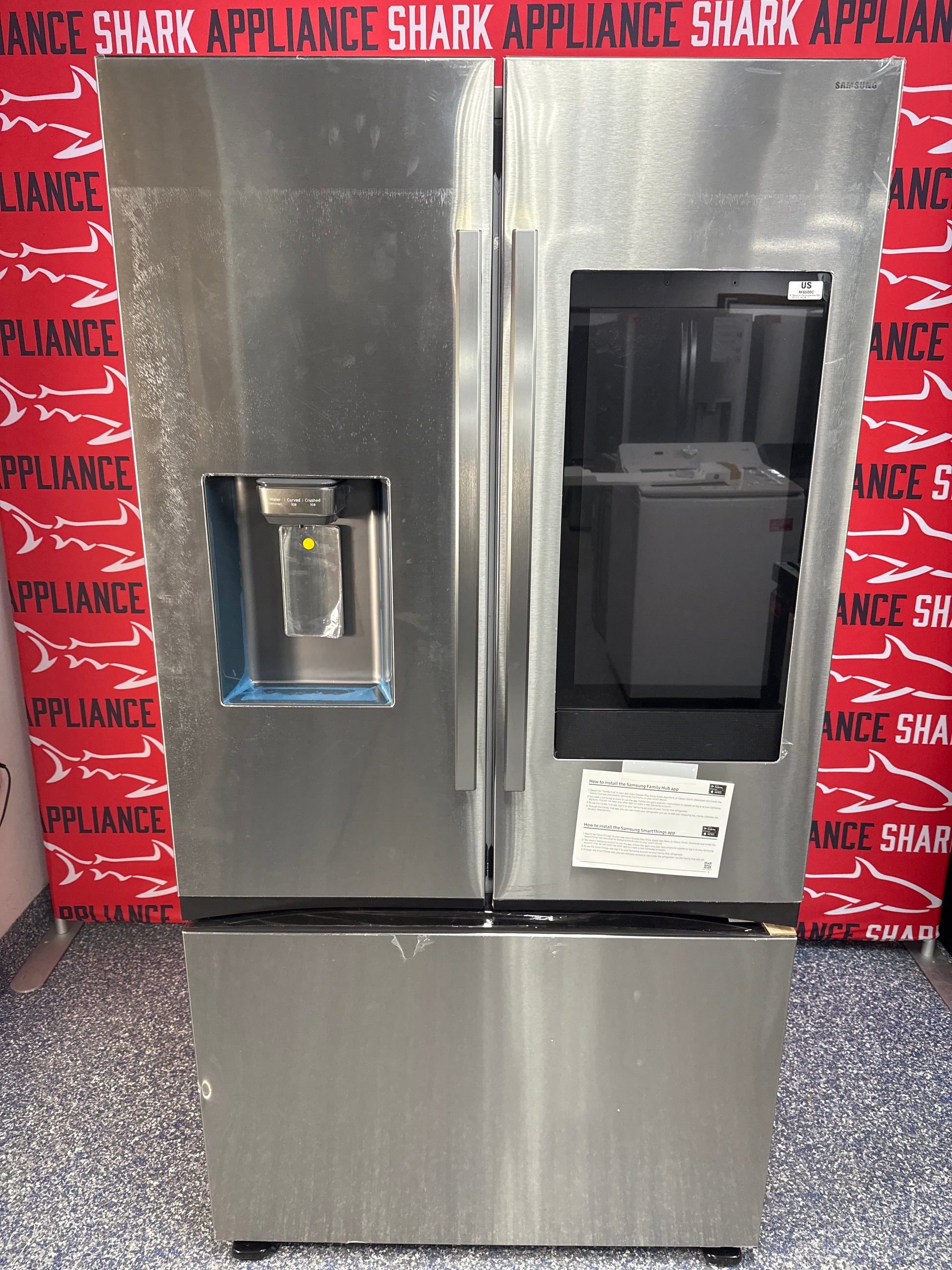 Discount Samsung French door refrigerator at Appliance Shark. Overland Park, KS’s premier scratch-dent appliance store.