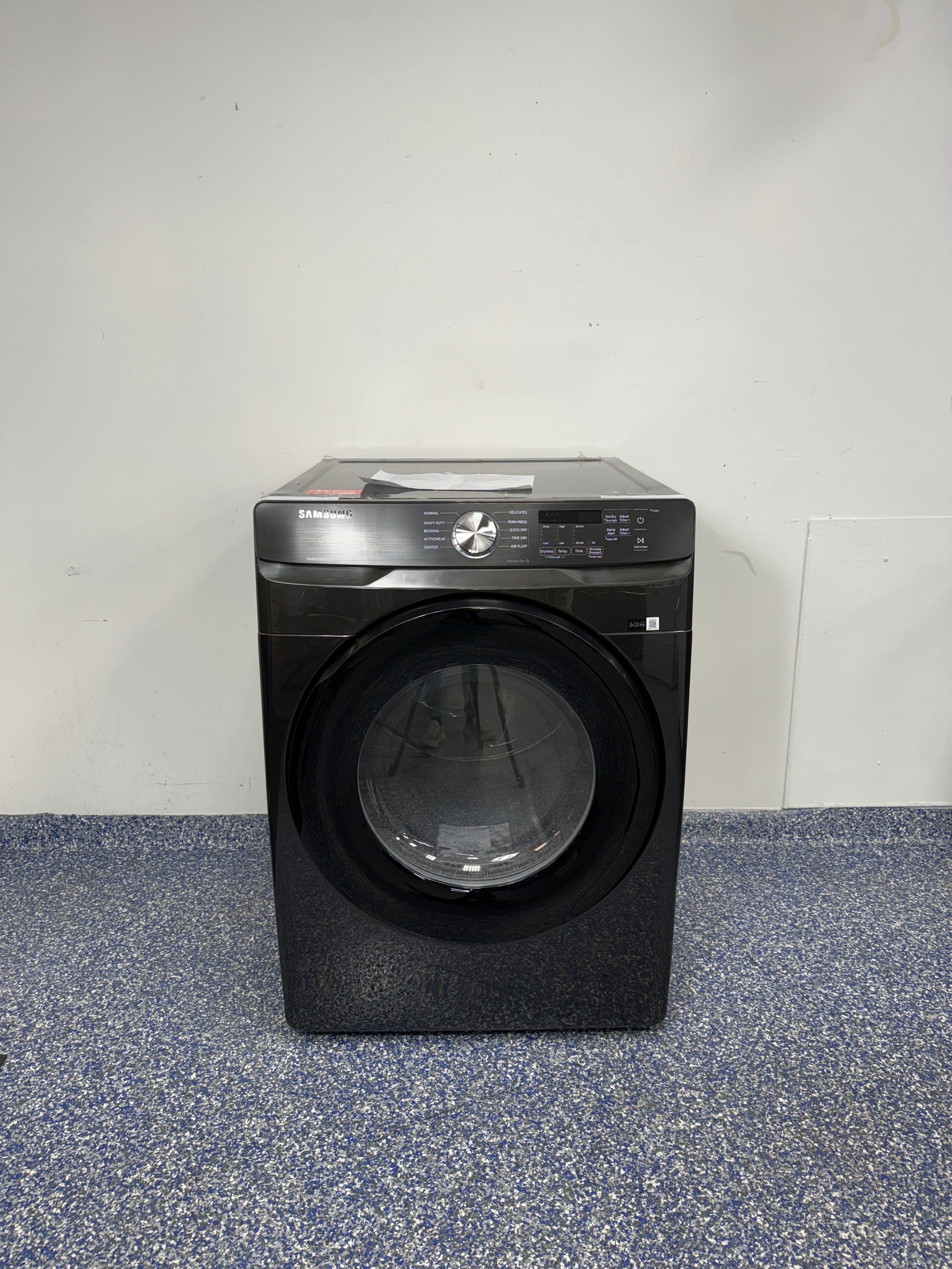 DVE45T6000V | 7.5 Cu.Ft. SAMSUNG Stackable Electric Dryer, Lint Filter Indicator, Moisture Sense, 10 Cycles, and Fingerprint Resistant Finish at Appliance Shark Scratch and Dent Discount Appliance Store in Overland Park, Kansas
