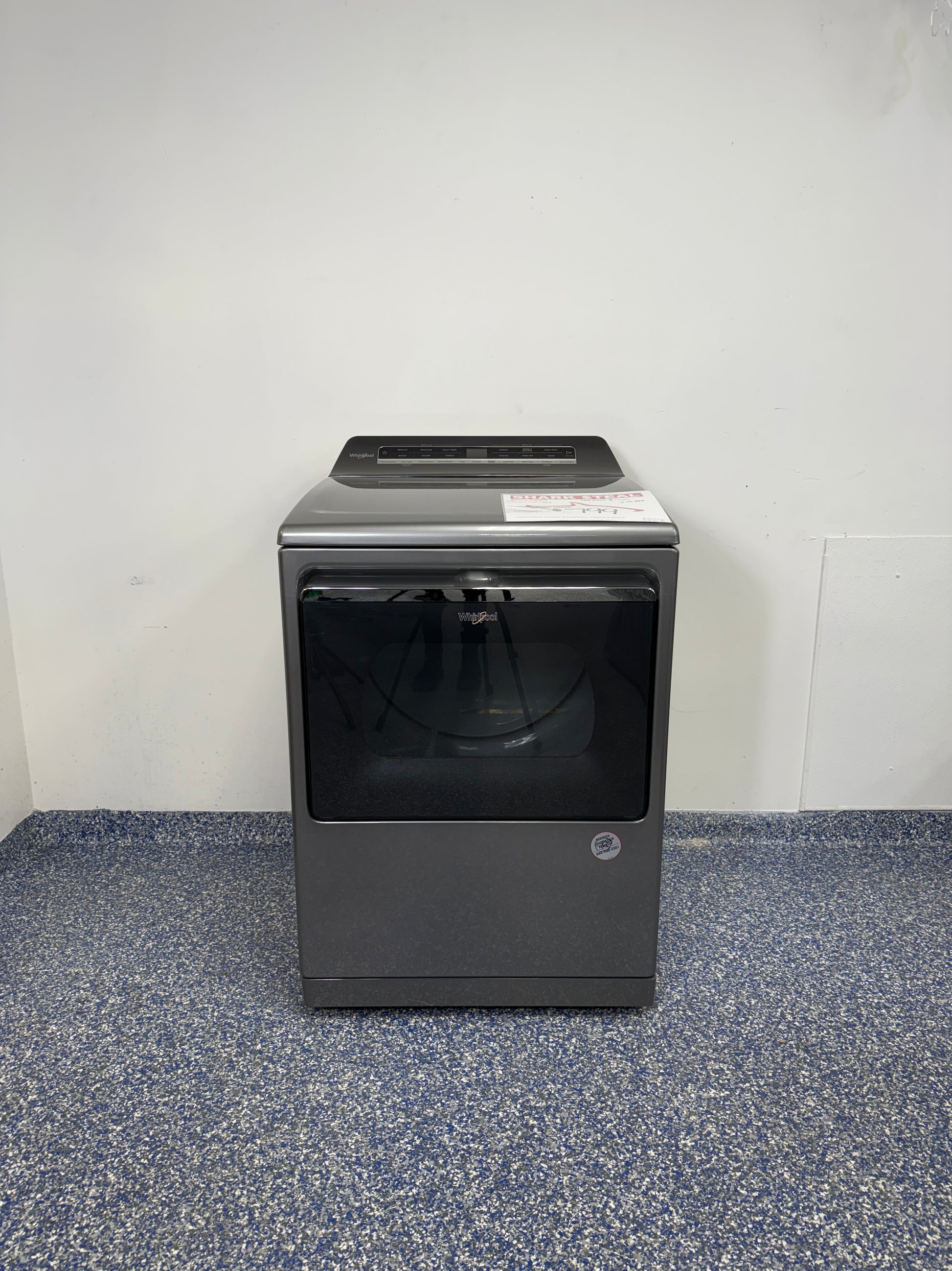 7.4 Cu.Ft. Whirlpool Electric Dryer with Advanced Moisture Sensing, EcoBoost and Static Reduce Options, Sanitize, Steam, and Quick Dry Cycles, and Dryer Rack at Scratch & Dent Appliance Store in Overland Park, Kansas