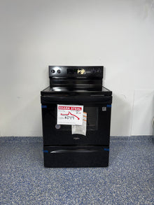 WFES3330RB | 5.3 Cu.Ft. WHIRLPOOL Freestanding Electric Range with 5 Element Smooth Glass Cooktop, Two FlexHeat Dual Radiant Elements, Cooktop Flexibility, and Hot Surface Indicator at Appliance Shark Discount Appliance Store in Overland Park, Kansas