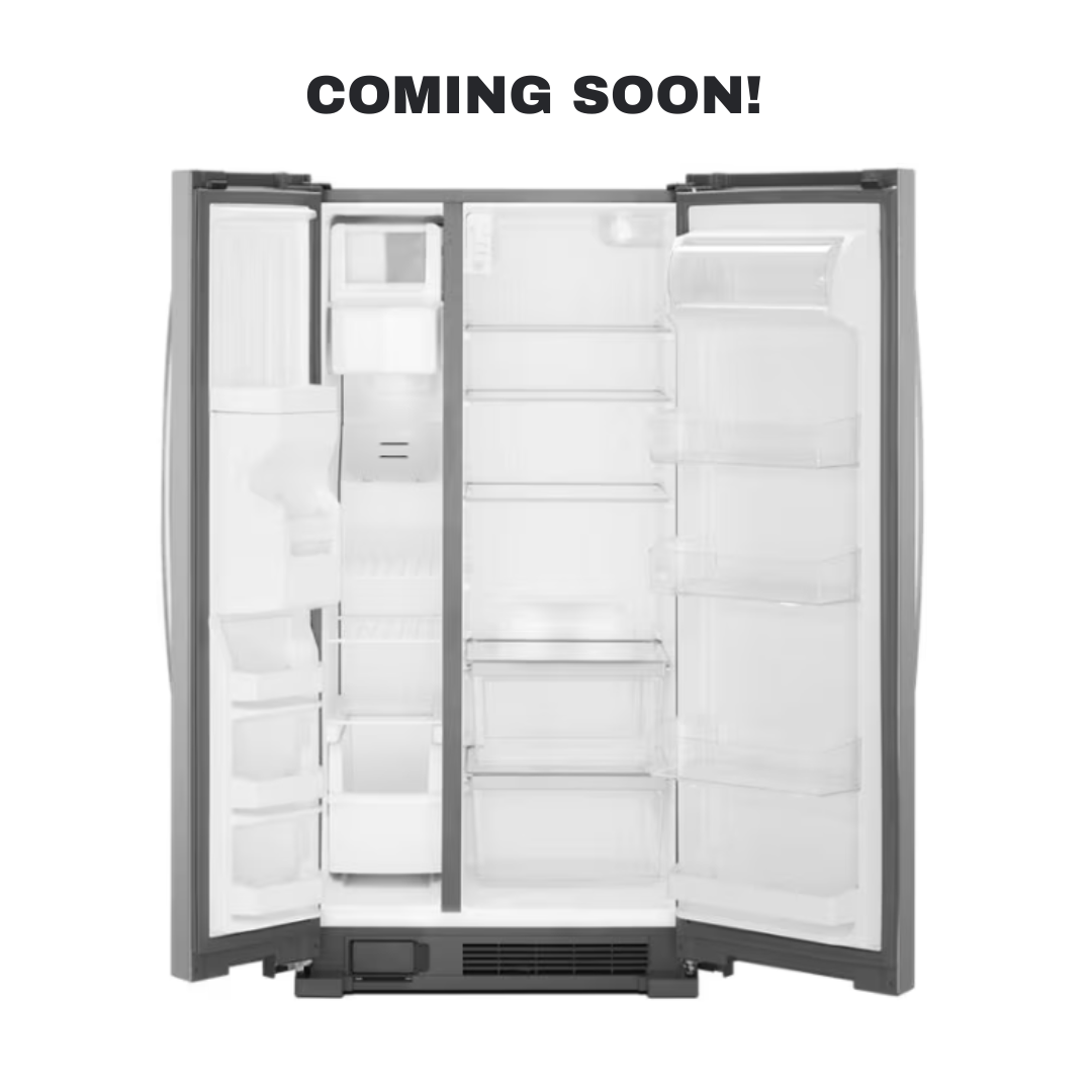 Scratch-dent WHIRLPOOL side-by-side refrigerator at Appliance Shark. Kansas City’s best refrigerator store.