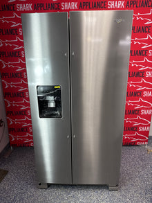 Discount WHIRLPOOL side-by-side refrigerator at Appliance Shark. Overland Park, KS’s premier scratch-dent appliance store.