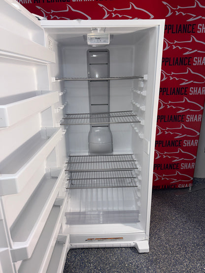 Scratch-dent Whirlpool upright freezer at Appliance Shark. Kansas City's best scratch-dent appliance store.