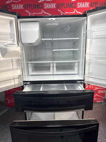 Scratch-dent Whirlpool French door refrigerator at Appliance Shark. Kansas City's best scratch-dent appliance store.