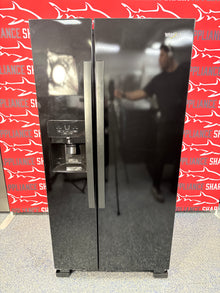 Scratch-dent WHIRLPOOL side-by-side refrigerator at Appliance Shark. Kansas City's best scratch-dent appliance store.