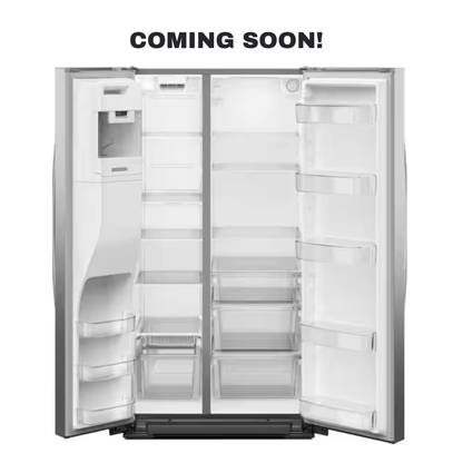 Scratch-dent WHIRLPOOL side by side refrigerator at Appliance Shark. Kansas City’s best appliance store.
