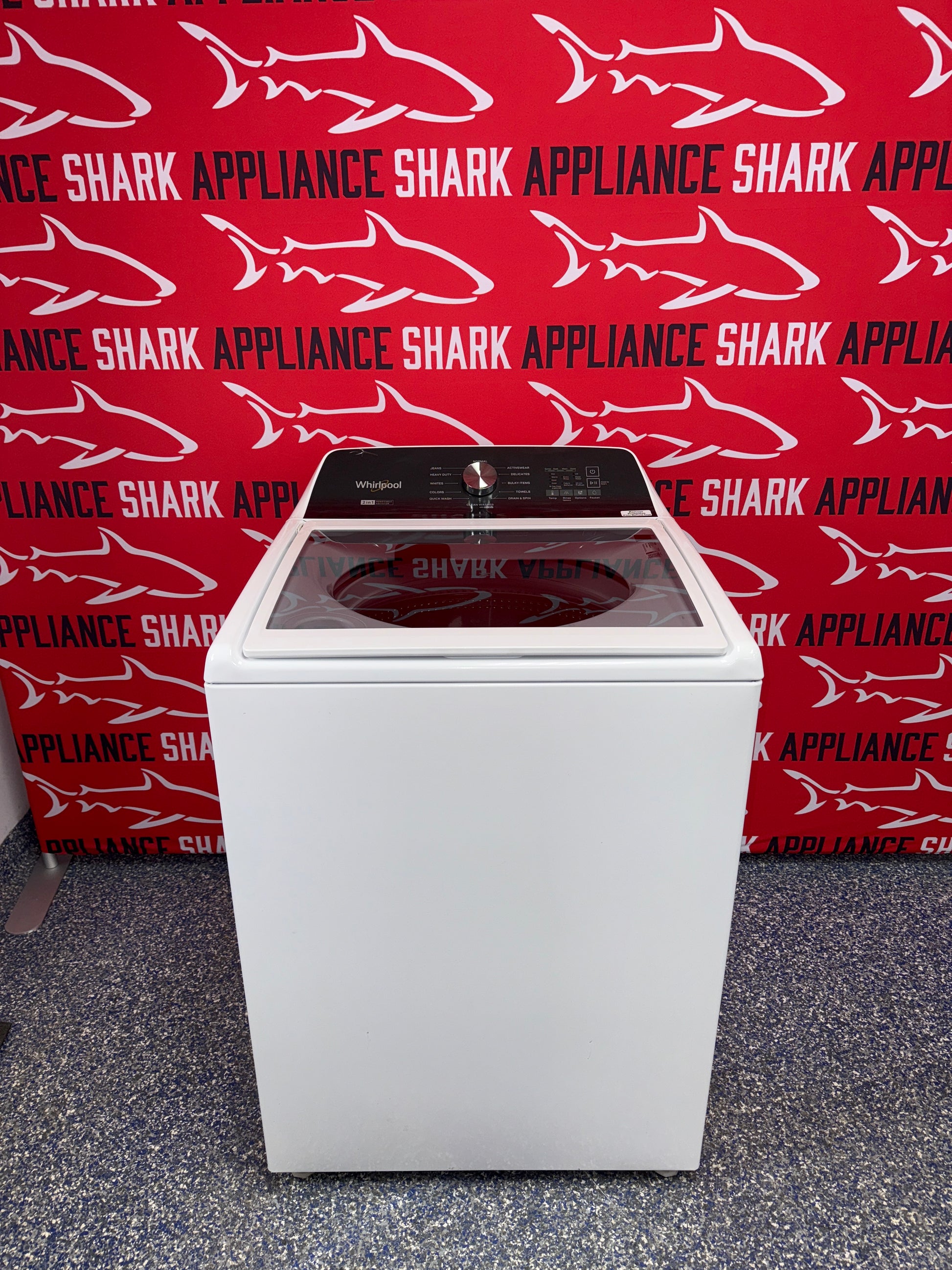 Discount WHIRLPOOL top load washer at Appliance Shark. Overland Park, KS’s premier scratch-dent appliance store.