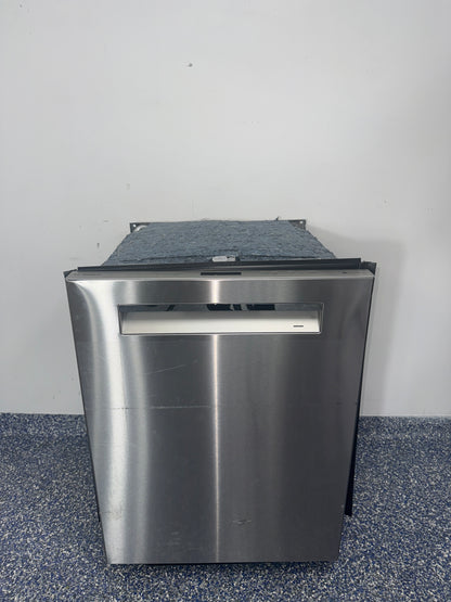 Front view of the BOSCH SHP78CM5N 24-inch dishwasher in stainless steel, available in Overland Park, KS.