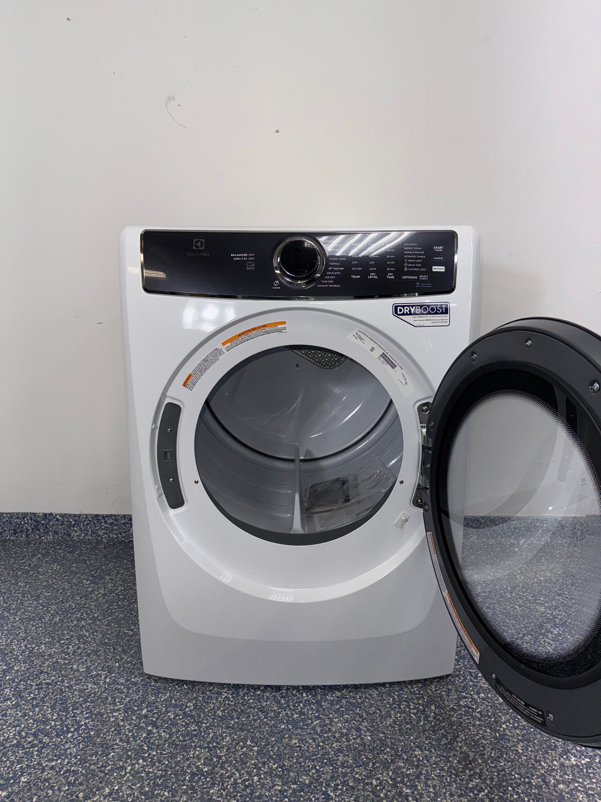 ELECTROLUX ELFE7626BW0 electric dryer angled view in Overland Park Kansas City