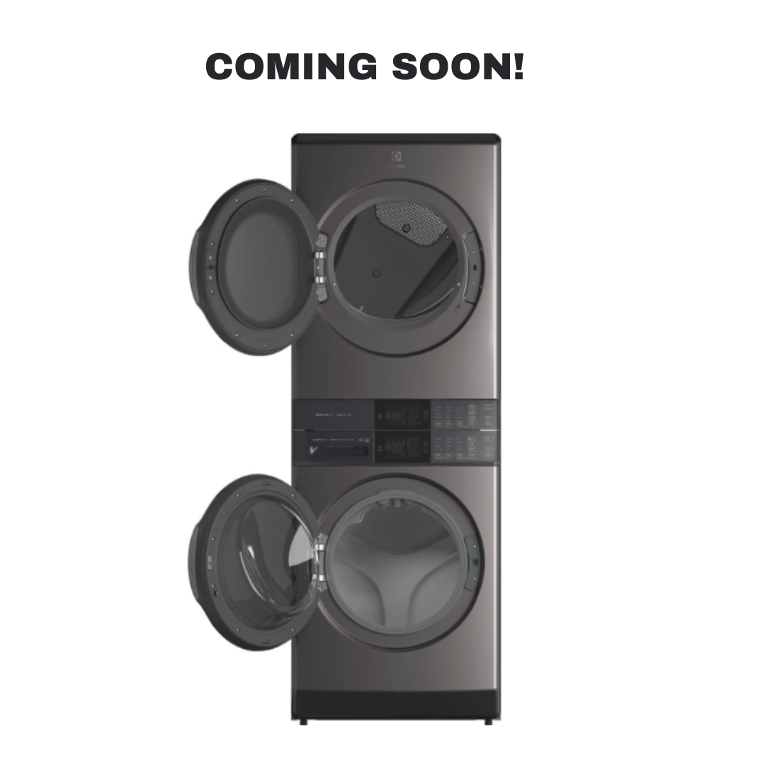 ELECTROLUX ELTE7600AT electric laundry tower angled view in Overland Park Kansas City