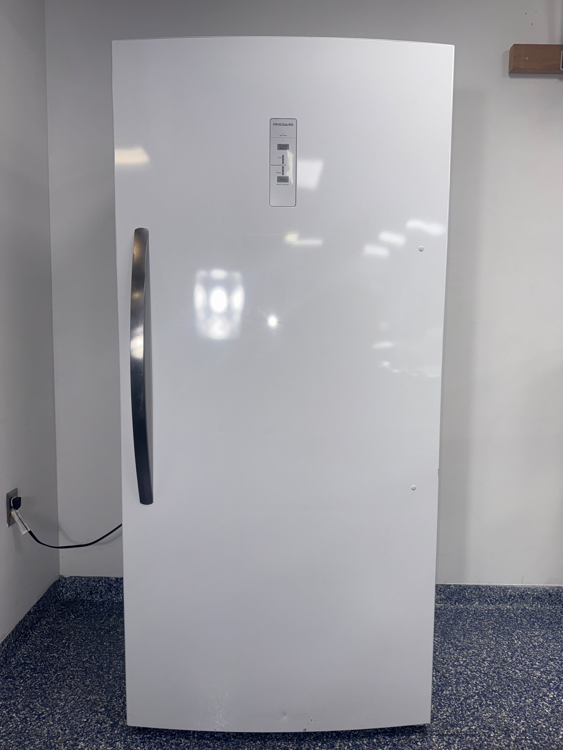 The FRIGIDAIRE 20 cu. ft. upright freezer, model FFUE2024AW, available at Appliance Shark.