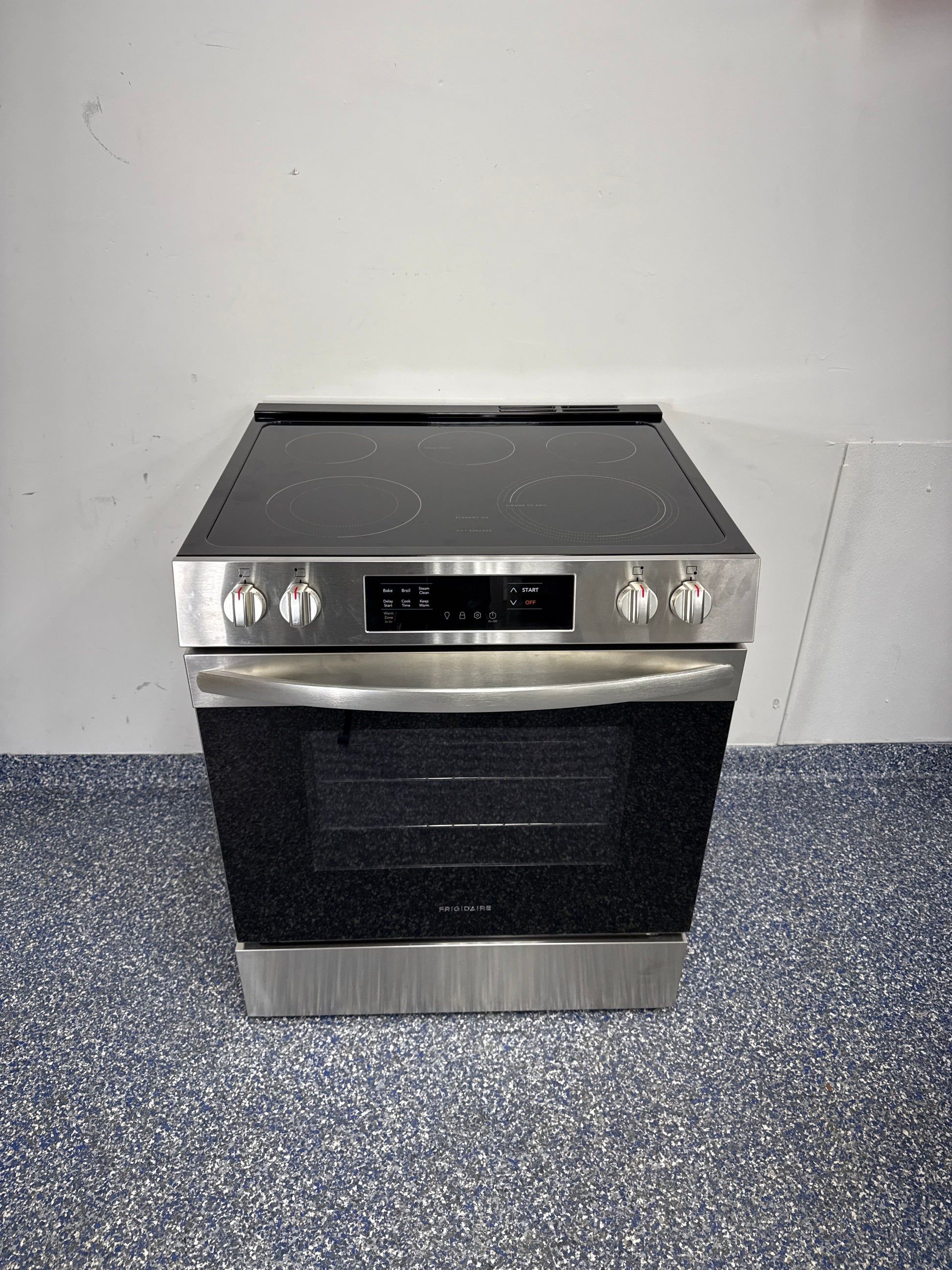 FRIGIDAIRE FCFE3062AS electric range front view in Overland Park Kansas City area