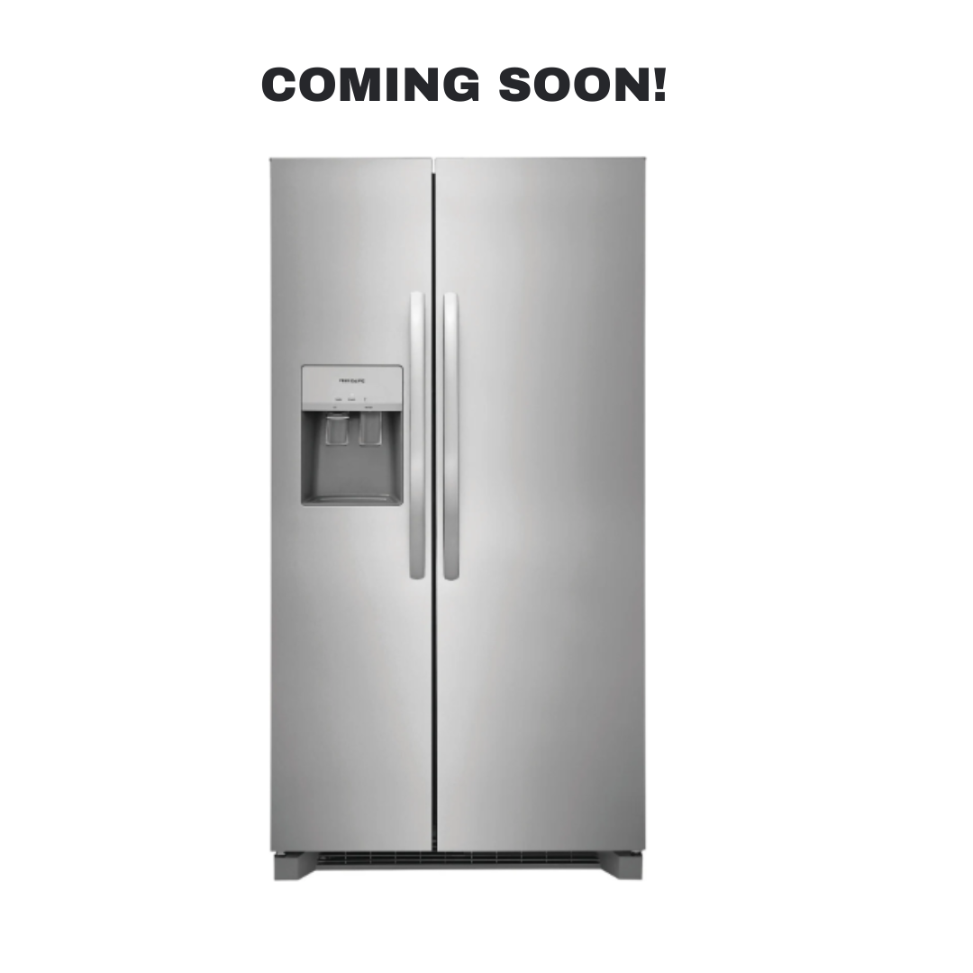 FRIGIDAIRE FRSS26L3AF side-by-side refrigerator front view in Overland Park near Kansas City