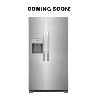 FRIGIDAIRE FRSS26L3AF side-by-side refrigerator front view in Overland Park near Kansas City