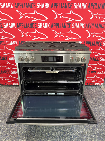 FRIGIDAIRE GCFG3661AF gas slide-in range cooktop view in Overland Park near Kansas City