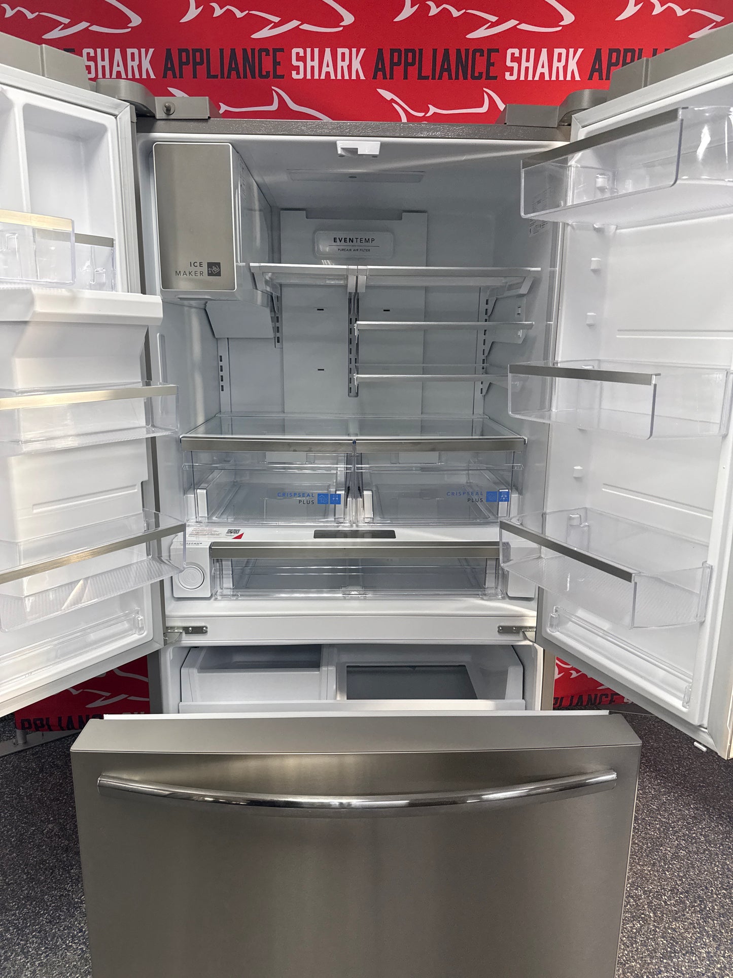 FRIGIDAIRE GRFS2853AF French door refrigerator exterior water and ice dispenser in Overland Park near Kansas City