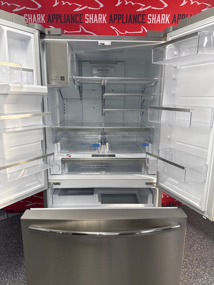 FRIGIDAIRE GRFS2853AF French door refrigerator exterior water and ice dispenser in Overland Park near Kansas City
