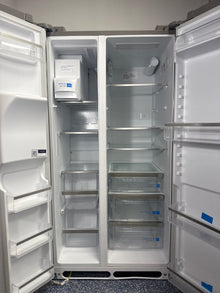 Spacious 25.6 cu. ft. FRIGIDAIRE GRSS2652AFA refrigerator with adjustable shelving, offered as a scratch and dent deal in Kansas City.