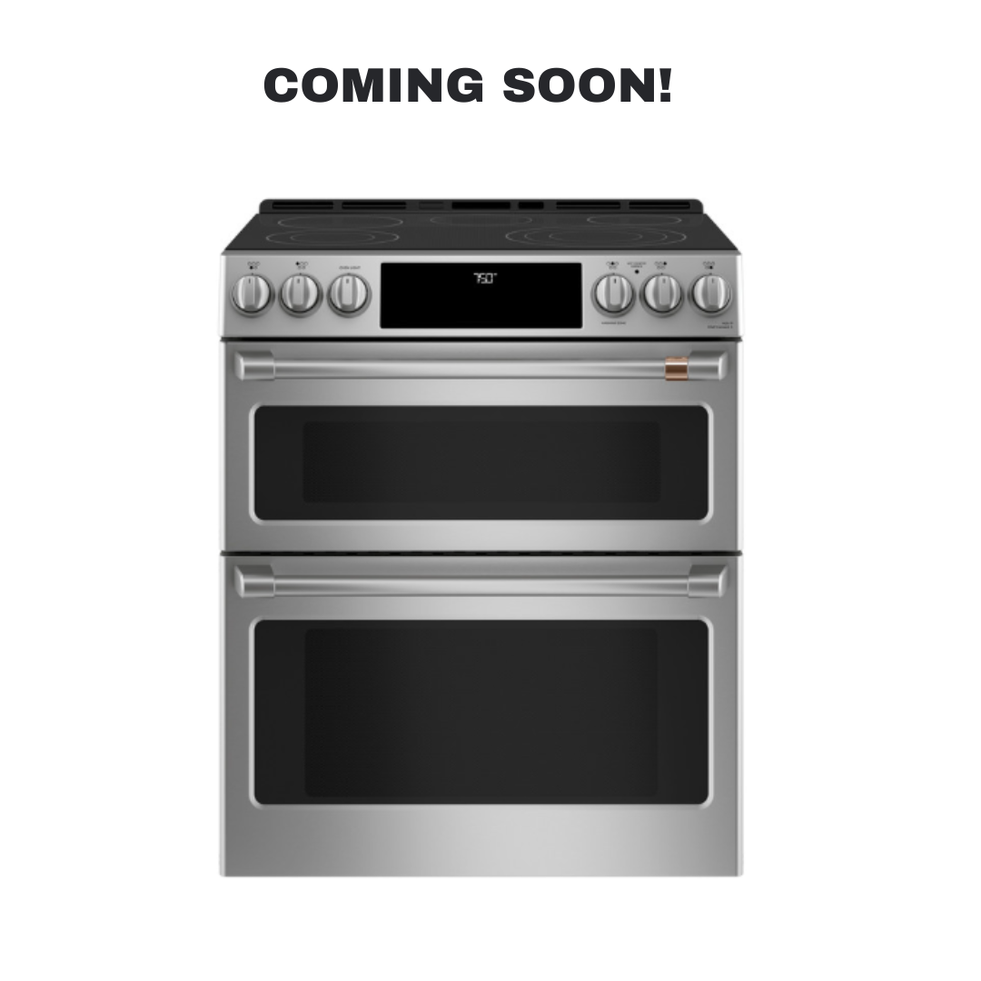 GE CAFE CES750P2MS1 slide-in electric double oven range front view in Overland Park near Kansas City
