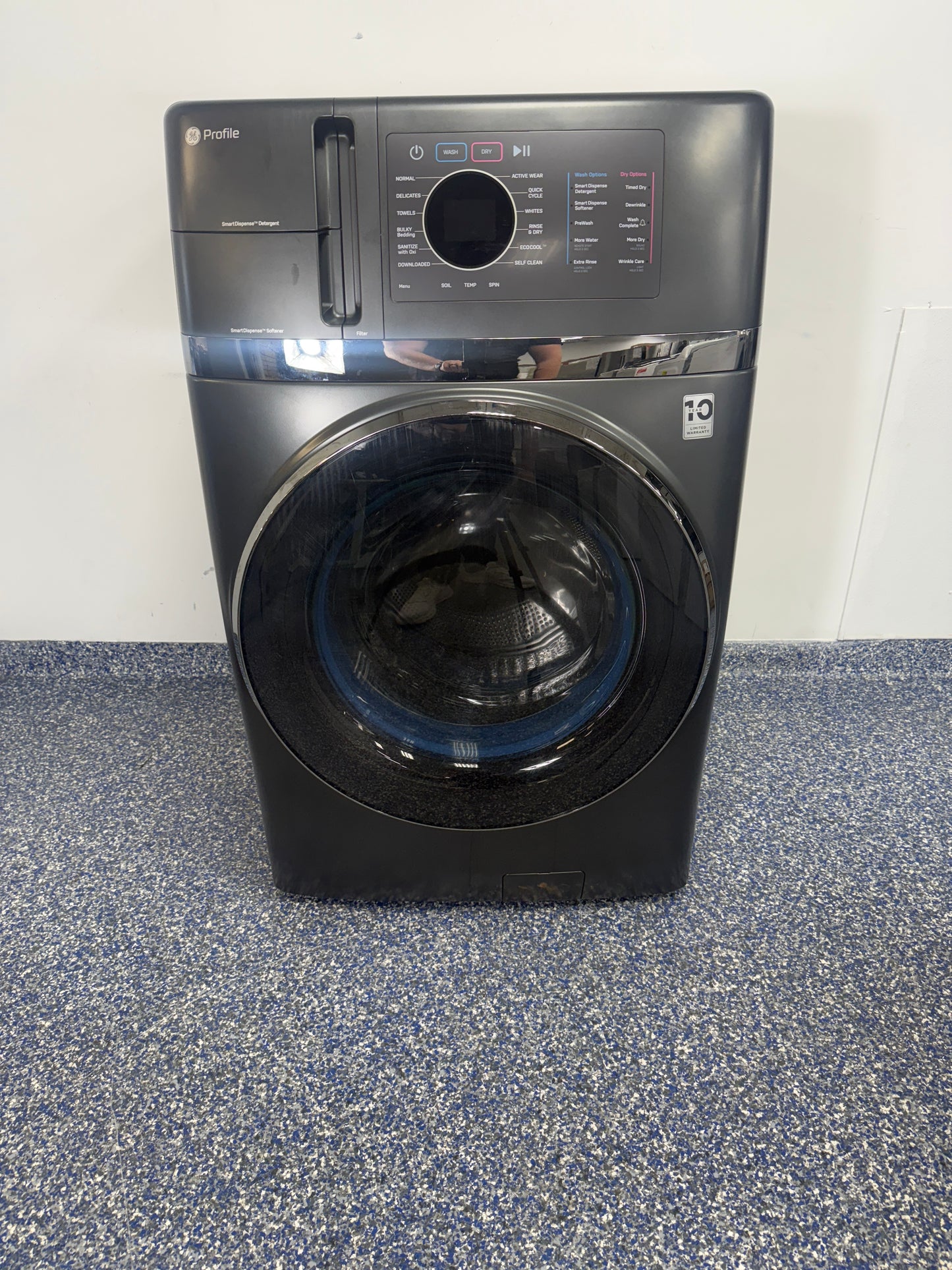 GE PROFILE PFQ97HSPVDS ventless heat pump drying system detail Kansas City home