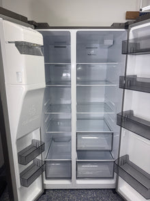 HISENSE HRS290P5FSE side-by-side refrigerator ice and water dispenser in Overland Park KS