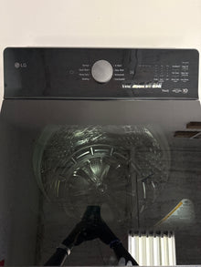 The LG 5.5 cu. ft. top load washer, model WT8400CB, featuring the Deep Fill option, available at Appliance Shark.