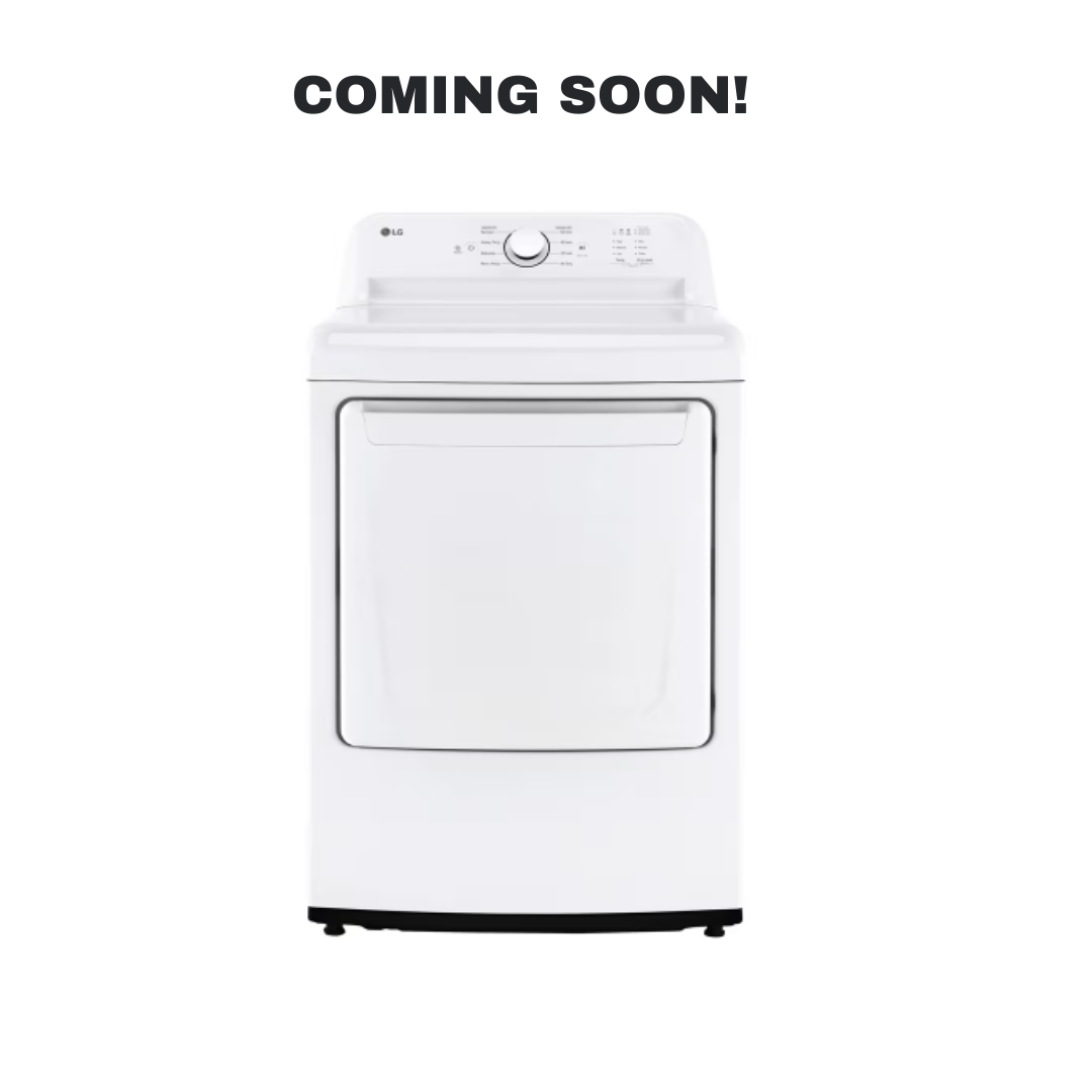 LG DLE6100W electric dryer front view in Overland Park near Kansas City